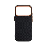 Чохол до мобільного телефона Armorstandart LikeCarbon2 SE MagCase Apple iPhone 17 Pro Kevlar Black Orange (ARM89164)