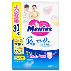Підгузки Merries Розмір XXL (15-28 кг) 30 шт (4901301442970)