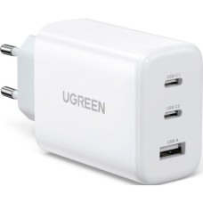 Зарядний пристрій Ugreen 3xUSB 65W (2xType-C+USB QC3.0) Fast Charger White CD275 (90496)