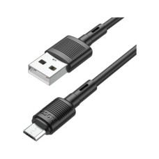 Дата кабель USB 2.0 AM to Micro 5P 1.0m 2.4A PVC X83 black HOCO (6931474770882)