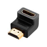 Перехідник HDMI M to HDMI F 90° corner Down HD112 black UGREEN (20109)
