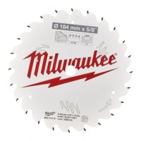 Диск пильний Milwaukee PFTE, 184х5/8"х1,6мм, 24 зуб. (4932471378)