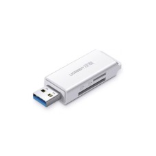 Зчитувач флеш-карт Ugreen USB 3.0 to TF + SD CM104 White (40753)