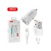 Зарядний пристрій XO 2xUSB 2.1A + cable USB to Lightning white (TZ08-L-WH)
