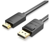 Кабель мультимедійний DisplayPort M to HDMI M 1.5m black Vention (HADBG)