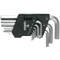 Набір інструментів Topex ключи шестигранные HEX 1.5-10 мм, 9 шт. (35D955)
