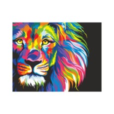 Картина по номерам Rosa Неоновий лев 35 х 45 см (4823098535812)