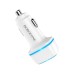 Зарядний пристрій BOROFONE BZ14 Max dual port ambient light car charger 2 USB White (BZ14W)