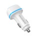 Зарядний пристрій BOROFONE BZ14 Max dual port ambient light car charger 2 USB White (BZ14W)