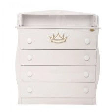 Комод-пеленатор Angelo Корона (білий) 90х51х90 (19006)