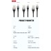 Дата кабель USB 2.0 AM to Lightning 1.0m 2.4A double-side grey XO (NB188-L-1-GR)