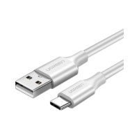Дата кабель USB 2.0 AM to USB-C 0.5m 3.0A (18W) Nickel Plating US287 White Ugreen (60120)