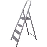 Драбина Eurogold зварна 4-х сходинкова GREY, 156х49х9см, Арт.214 (ЕГ-214 GREY)