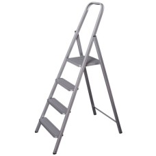 Драбина Eurogold зварна 4-х сходинкова GREY, 156х49х9см, Арт.214 (ЕГ-214 GREY)