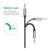 Кабель мультимедійний 3.5mm M to 3.5mm M 0.5m AV119 black Ugreen (10732)
