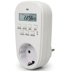 Таймер-розетка EUROELECTRIC 16A/3600W 7дн, White (ST-16A/3,60kW(E))