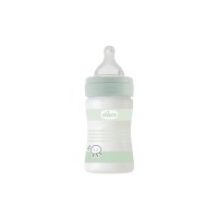 Пляшечка для годування Chicco Well-Being Colors з силіконовою соскою 0м+ 150 мл (28711.31)