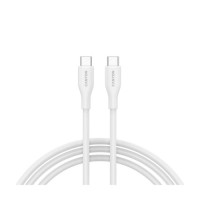 Дата кабель USB-C to USB-C 1.0m CC60SC10 60W Silicon White Canyon (CNS-CC60SC10W)