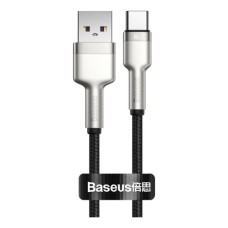 Дата кабель USB 3.1 AM to USB-C 0.25m 6.0A 66W Cafule Series Metal Black Baseus (CAKF000001)