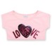 Набір дитячого одягу Breeze "LOVE" з паєток (9007-128G-beige)