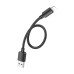 Дата кабель USB 2.0 AM to Lightning 0.25m Hyper X96 black HOCO (6942007609388)