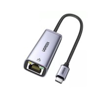 Перехідник USB-C to RJ45 Ethernet 1000Mbps gray Ugreen (40322)