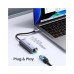 Перехідник USB-C to RJ45 Ethernet 1000Mbps gray Ugreen (40322)
