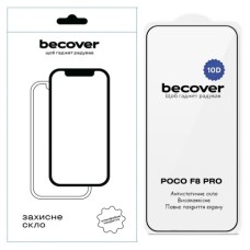 Скло захисне BeCover 10D Poco F8 Pro Black (714763)