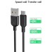 Дата кабель USB 2.0 AM to Type-C 1.2m Fast T-C829 Black T-Phox (T-C829 Black)