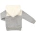 Кофта Haknur на блискавки з хутряним капюшоном (6943-80G-gray)