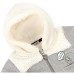 Кофта Haknur на блискавки з хутряним капюшоном (6943-80G-gray)