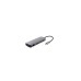 Концентратор Trust USB-C 8-in1 1xUSB-А 3.2/USB-A 2.0/2xUSB-С/HDMI/Ehernet/SD/microSD aluminium 0.15m grey (25672_TRUST)