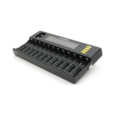 Зарядний пристрій для акумуляторів Liitokala 12 Slots+2, Ni-Mh/Li-ion/LiFePo4/Крона, LED+LCD (Lii-S12)