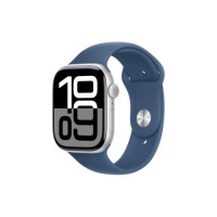 Смарт-годинник Apple Watch Series 10 GPS 46mm Silver Aluminium Case with Denim Sport Band - S/M (MWWL3QH/A)