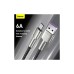 Дата кабель USB 2.0 AM to USB-C 1.0m Cafule Metal 66W black Baseus (CAKF000101)