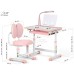 Парта зі стільцем Evo-kids (стол+стул+полка+лампа) Pink (BD-20 PN)