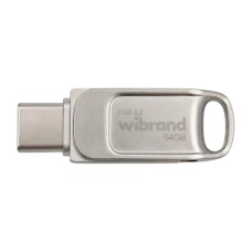 USB флеш накопичувач Wibrand 64GB Bee Silver USB 3.2/Type-C (WI3.2TC/BE64TC039S)