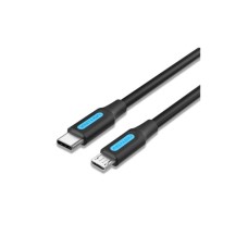 Дата кабель USB-C to Micro 5P 1.5m 2A black Vention (COVBG)