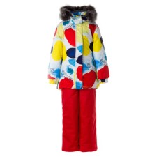 Комплект верхнього одягу дитячий Huppa RENELY 1 41850130 білий з принтом/червоний 122 (4741468979281)