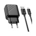 Зарядний пристрій HOCO CS21A Rich USB QC3.0 + cable USB to Micro 5P Black (6942007609890)