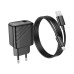 Зарядний пристрій HOCO CS21A Rich USB QC3.0 + cable USB to Micro 5P Black (6942007609890)