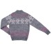 Кофта Tossy в'язана на блискавці сіра з орнаментом (326-92G-gray)