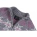 Кофта Tossy в'язана на блискавці сіра з орнаментом (326-92G-gray)