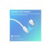 Дата кабель USB-C to USB-C 2.0m 60W PD EcoLine-CC200 white Promate (ecoline-cc200.white)