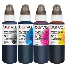 Чорнило Barva Brother BK/C/M/Y універсальні 5 4х100 мл, (BU5-100-MP)