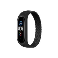 Ремінець до фітнес браслета BeCover Elastic Nylon Style для Xiaomi Mi Smart Band 5/6 (Size M) Black (706156)