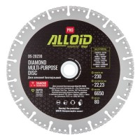 Круг відрізний Alloid Pro, алмазний, багатоцільовий, 230мм (DS-20230)
