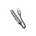 Концентратор HOCO USB to USB 3.0 + 3xUSB 2.0 metal gray (6931474765468)