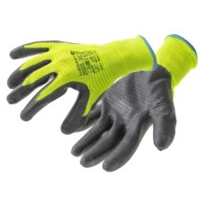 Захисні рукавиці Hoegert VECHTE HT5K760-11 гофровані з нітриловим покриттям зелені, 11 (HT5K760-11)