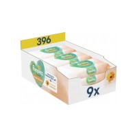 Дитячі вологі серветки Pampers Harmonie Protect&Care з календулою 9 пачок х 44 шт (8700216250559)